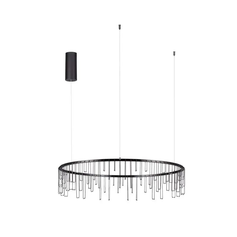 Voordeelprijs Nova Luce Stellar - hanglamp - Ø 80 x 150 cm - 31W dimbare LED incl. - zwart chroom