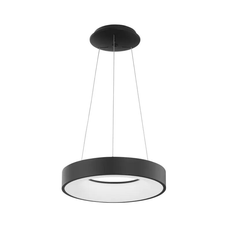 Nova Luce Rando Thin - hanglamp - Ø 38 x 120 cm - 30W dimbare LED incl. - zand zwart Speciale Aanbieding