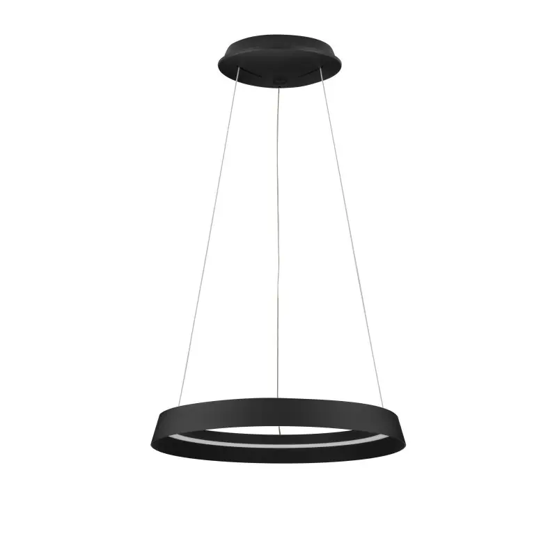 Voordeelprijs Nova Luce Ormi - hanglamp - Ø 45 x 150 cm - 38W dimbare LED incl. - zandzwart