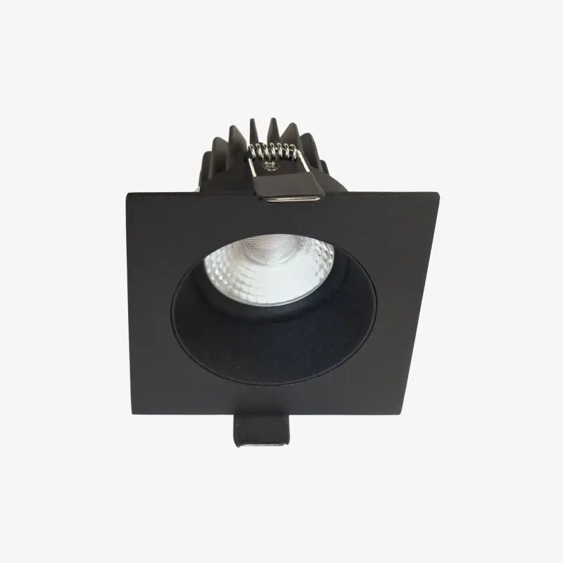 Artdelight Venice 2708 GU10 - inbouwspot - 80 x 80 mm, Ø 74 mm inbouwmaat - zwart Uitverkoop