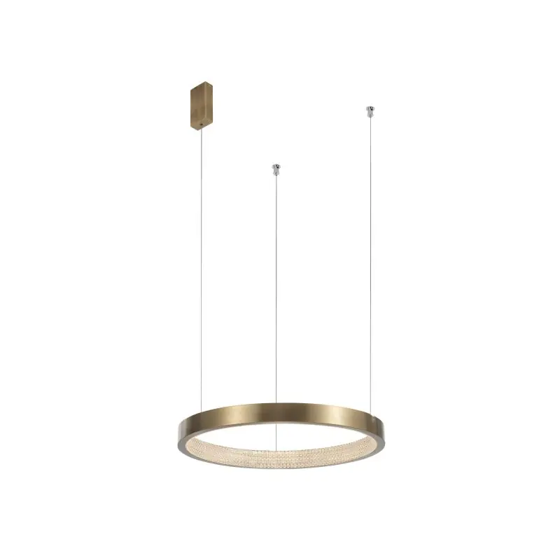 Nova Luce Vegas - hanglamp - Ø 45 x 180 cm - 18W LED incl. - antiek messing Trendy