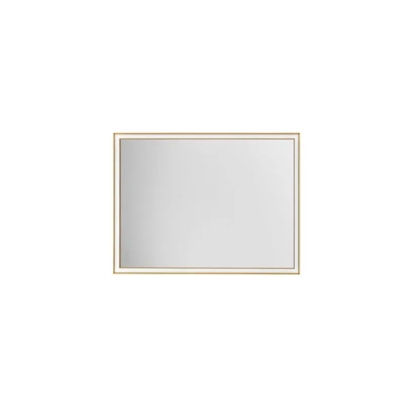 Seizoensaanbieding Nova Luce Ambor - spiegel met verlichting - 60 x 80 x 5,5 cm - 38W LED incl. - IP44 - geanodiseerd goud