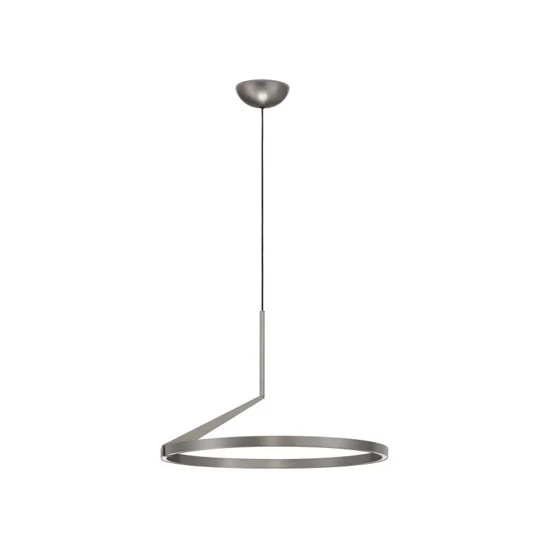 Voordeelprijs Nova Luce Tilia - hanglamp - Ø 60 x 250 cm - 31W dimbare LED incl. - mistig nikkel