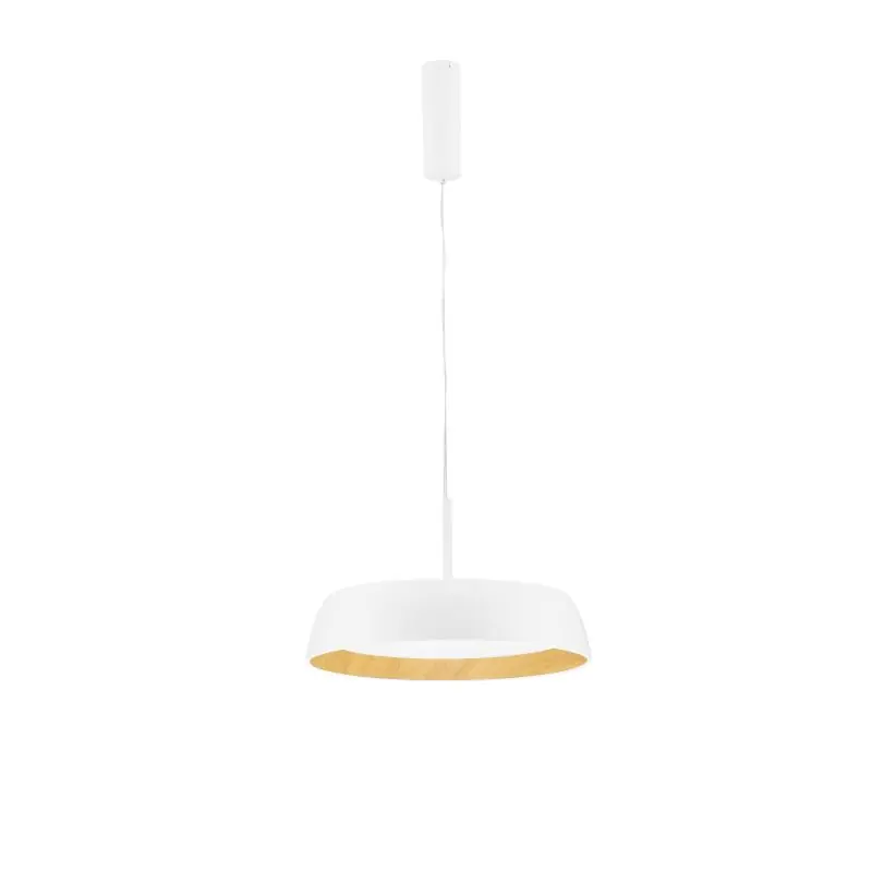 Nova Luce Sigi - hanglamp - Ø 45 x 180 cm - 40W dimbare LED incl. - zandwit en hout Koopje