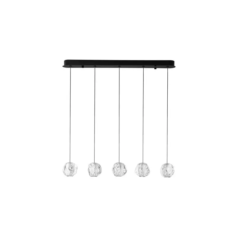Voordeelprijs Nova Luce Ifos - hanglamp - 10 x 150 x 84 cm - 25W dimbare LED incl. - zandzwart en chroomkleurig metaal