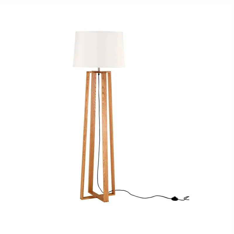 Tijdelijk Beschikbaar Nova Luce Alma - staanlamp - 167 cm - wit en bruin
