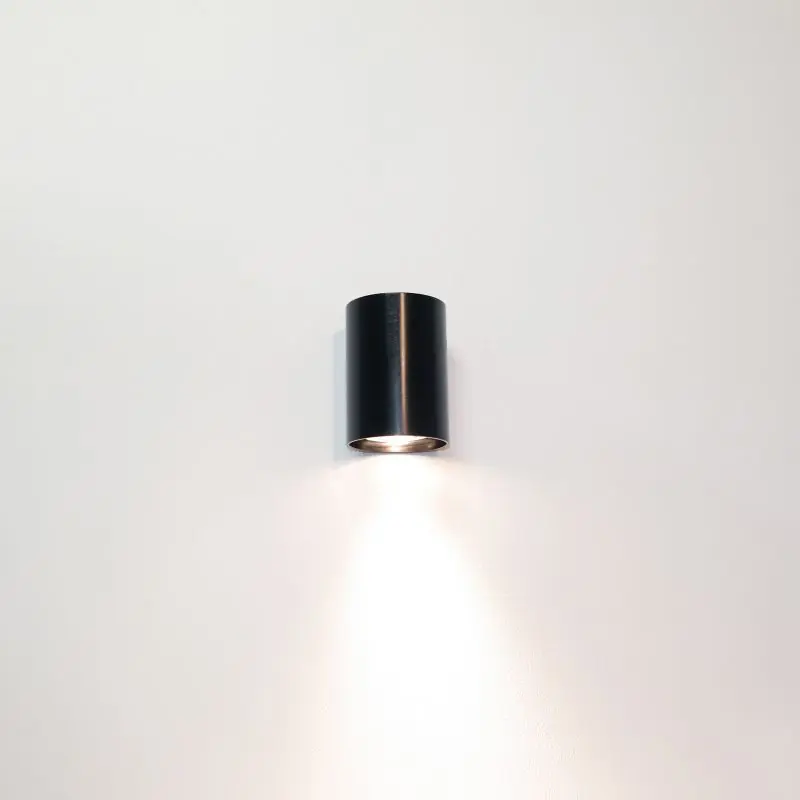 Origineel Artdelight Roulo1 - wandverlichting - Ø 6,4 x 9 cm - metallic zwart