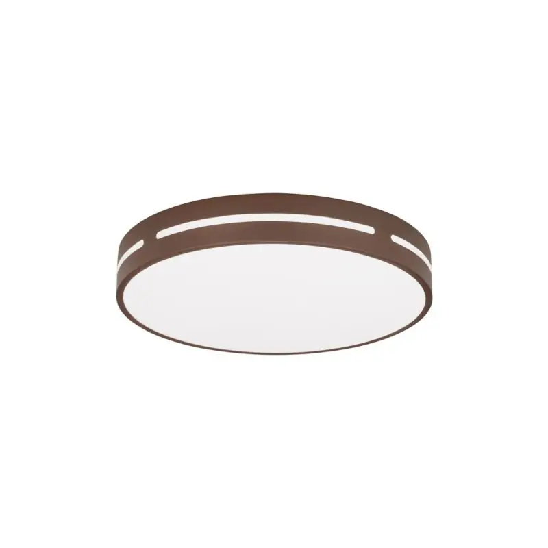 Nova Luce Wheel - plafondlamp - Ø 45 x 6 cm - 30W LED incl. - koffiebruin Laatste Kans