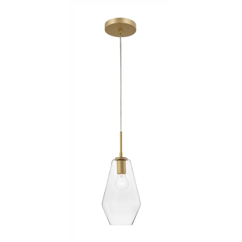 Nova Luce Prisma - hanglamp - Ø 17 x 120 cm - goud en transparant Hete Deal