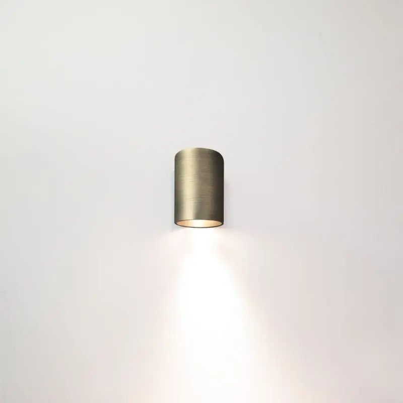 Flitsaanbieding Artdelight Roulo1 - wandlamp - Ø 6,4 x 9 cm - antiek brons