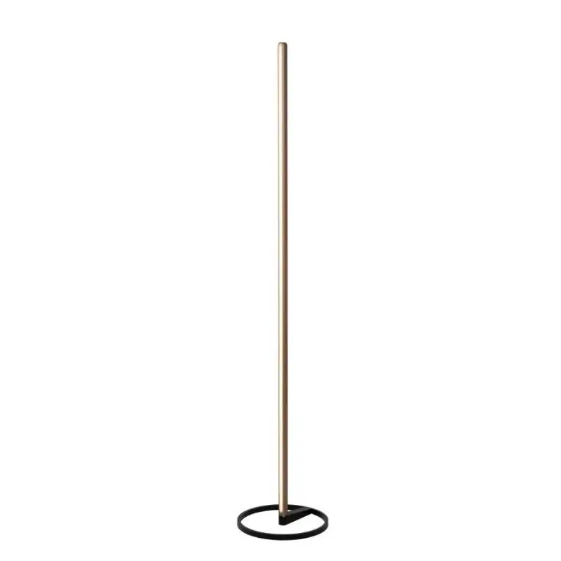 Finale Uitverkoop Lucide Braga - vloerlamp - Ø 30 x 155 cm - 22W dimbare LED incl. - koffie