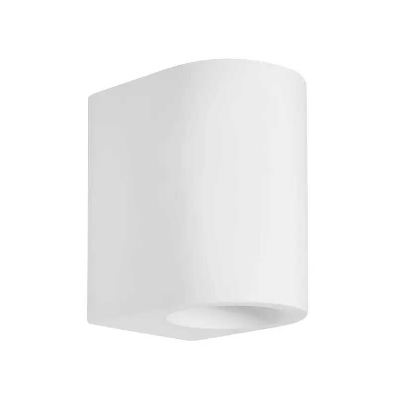 Ambachtelijk Nova Luce Sandro - wandverlichting - 10 x 12 x 15 cm - wit gips