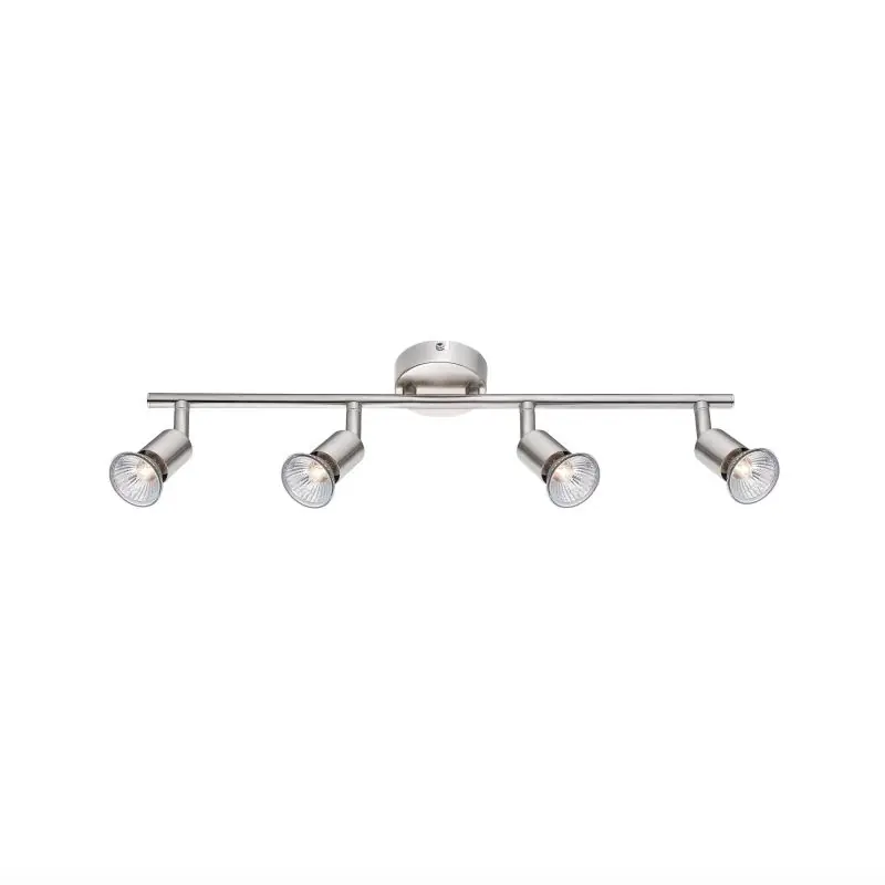 Uitverkoop Nova Luce Base - opbouwspot 4L - 51 x 8 x 10,9 cm - satijn nikkel