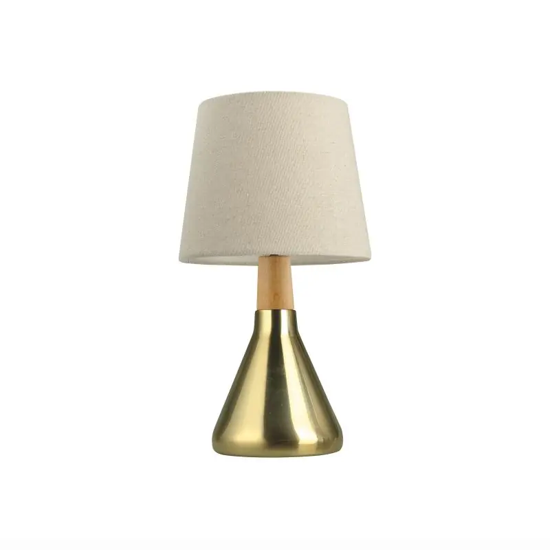 Superprijs Nova Luce Montes - tafellamp - Ø 20 x 33,5 cm - messing en wit