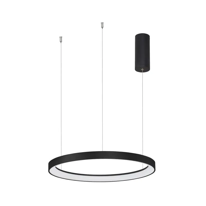 Plaats Bestelling Nova Luce Pertino - hanglamp - Ø 48 x 150 cm - 38W dimbare LED incl. - zand zwart