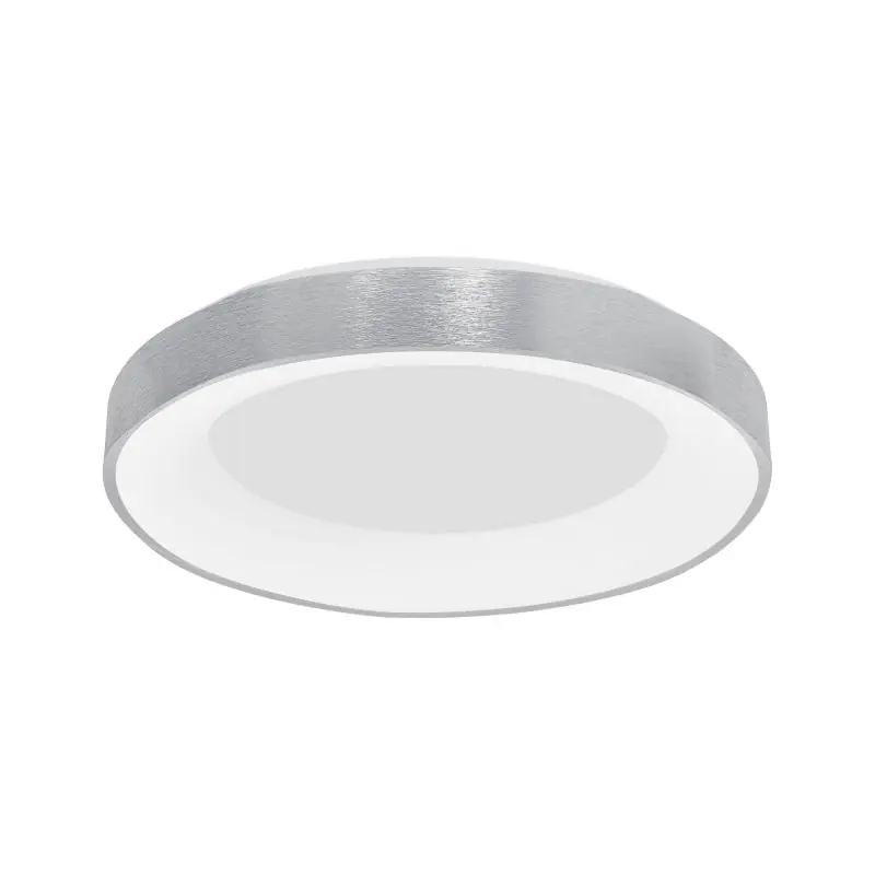 Nova Luce Rando Thin - plafondverlichting - Ø 60 x 9 cm - 50W dimbare LED incl. - geborsteld zilver Bestseller