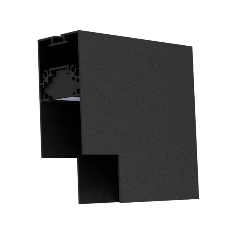Nova Luce V-Connector voor verzonken magnetisch profiel - 10 x 10 x 7,5 cm - zwart Luxe
