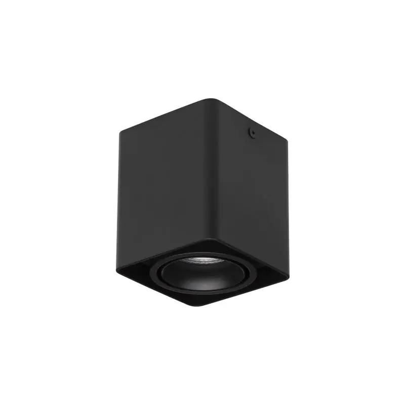 Ambachtelijk Nova Luce Rende - opbouwspot - 8,5 x 8,5 x 10 cm - zwart