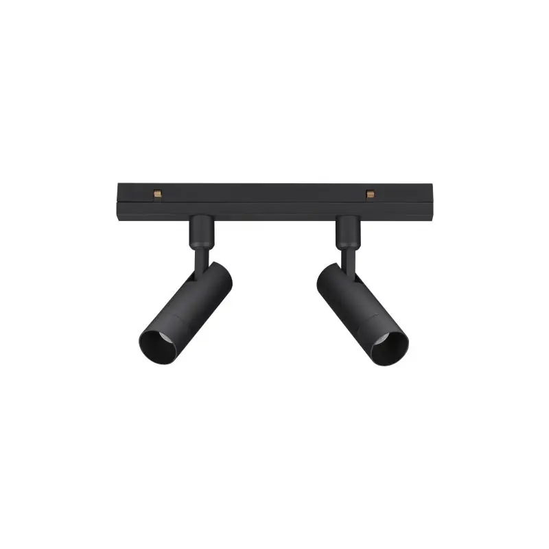 Shop Nu Nova Luce Buxton L - magnetisch railsysteem armatuur - 24,5 x 15,1 x 3,2 cm - 10W LED incl. - warm witte lichtkleur - zwart