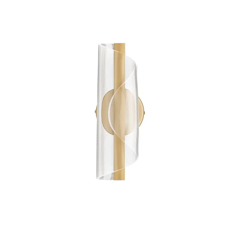 Nova Luce Valentin - wandlamp - 13 x 31 x 11 cm - 9W LED incl. - messing goud Beperkte Voorraad