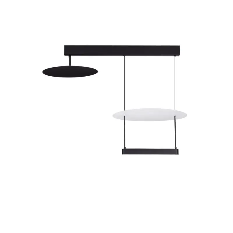 Op = Op Nova Luce Diona - hanglamp - 80 x 60 x 40 cm - 35W dimbare LED incl. - zandzwart en wit