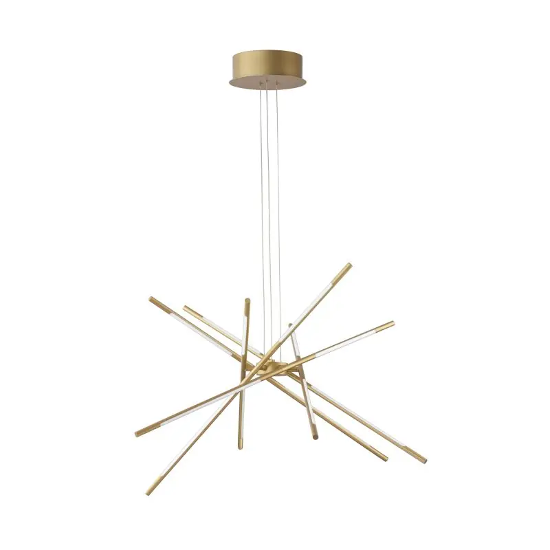 Alleen Vandaag Nova Luce Raccio - hanglamp met afstandsbediening - Ø 85 x 120 cm - 56W dimbare LED incl. - goud messing