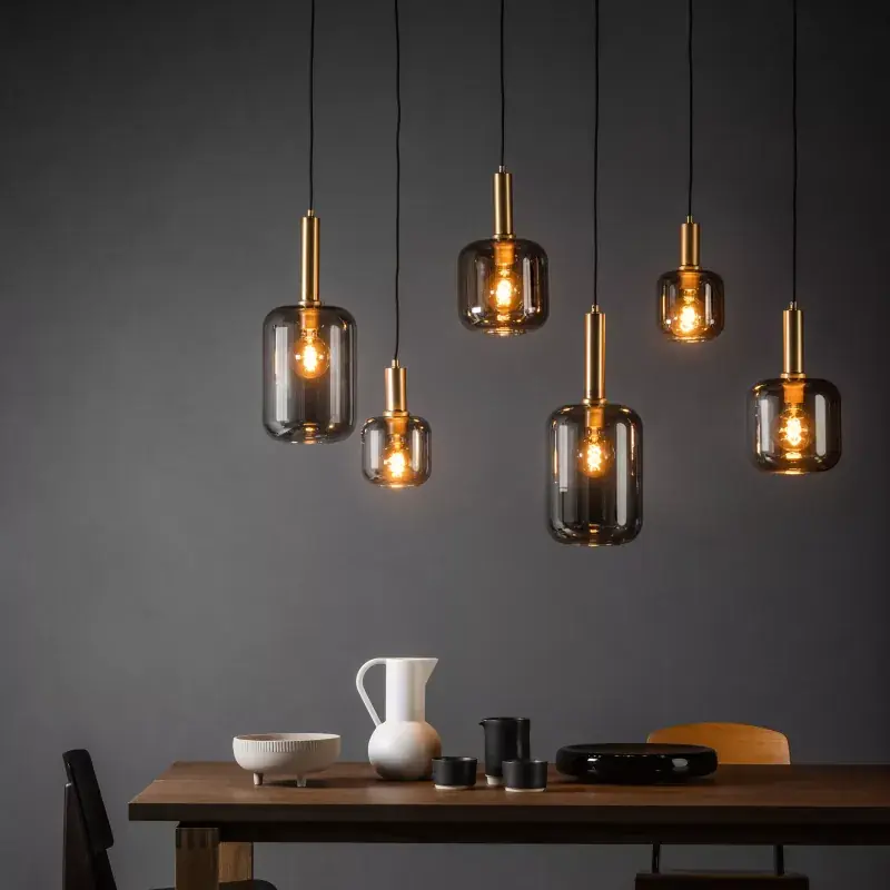 Lucide Joanet - hanglamp 6L - 130 x 35 x 150 cm - messing Aanbieding