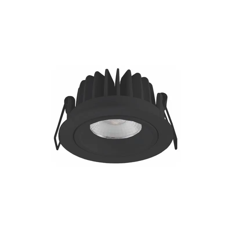 Artdelight Venice 1210 - inbouwspot - Ø 90 mm, Ø 83 mm inbouwmaat - 10W dimbare LED incl. - IP44 - zwart Actieprijs
