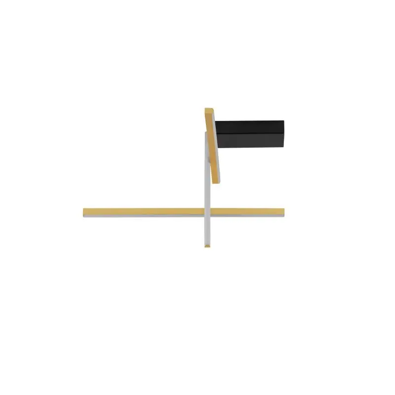Nu Kopen Nova Luce Antama - plafondlamp - 51 x 31 x 51 cm - 26W dimbare LED incl. - zandzwart en goud