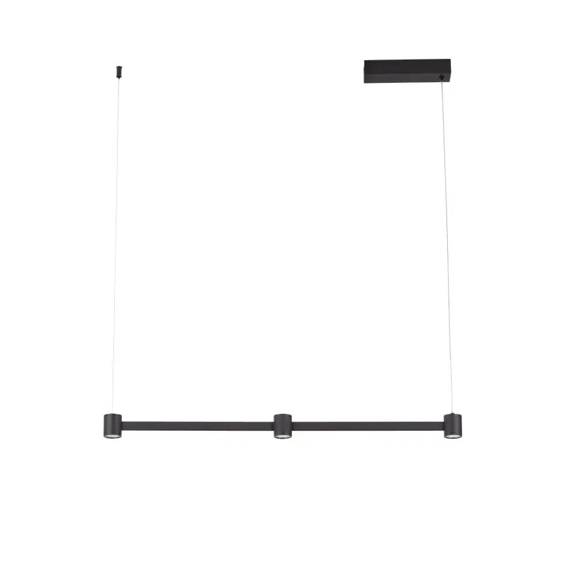 Nova Luce Puize - hanglamp - 80 x 140 x 6 cm - 21W dimbare LED incl. - zandzwart In De Mode