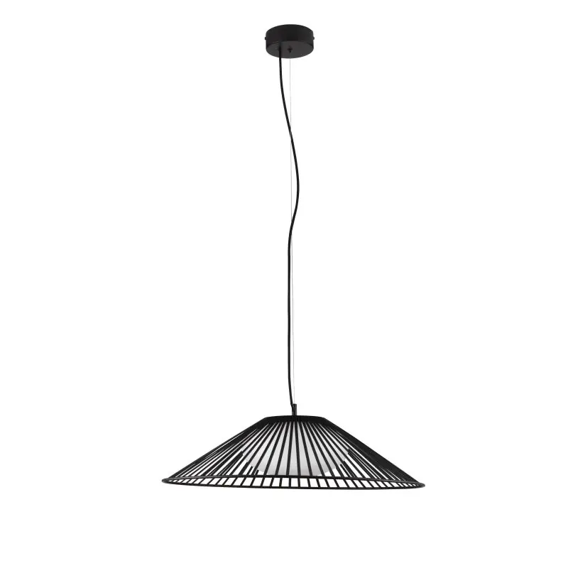 Premium Nova Luce Brume - hanglamp - Ø 60 x 148 cm - 21W LED incl. - mat zwart
