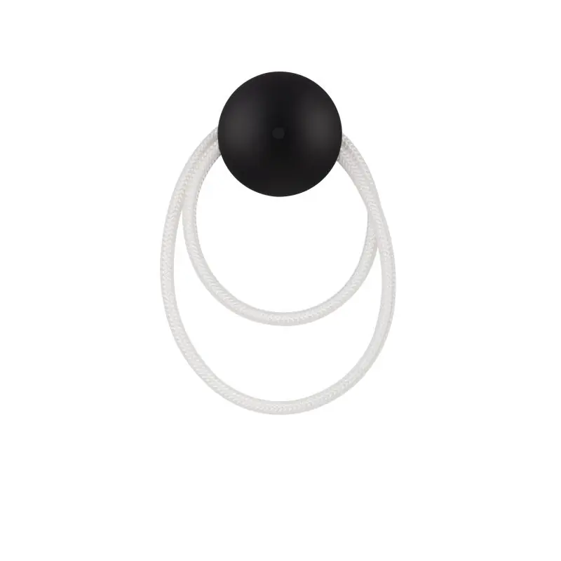 Actieprijs Nova Luce Ilane - wandlamp - Ø 32 x 50 cm - 17W LED incl. - zandzwart en wit