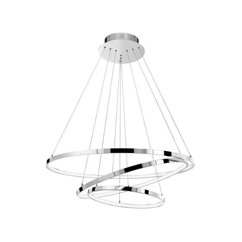 Shop Nu Nova Luce Aria - hanglamp - Ø 80 x 120 cm - 145W dimbare LED incl. - chroom