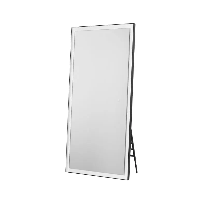 Weekendaanbieding Nova Luce Adon - spiegel met verlichting - 75 x 150 x 4 cm - 42W LED incl. - IP44 - zandzwart en wit