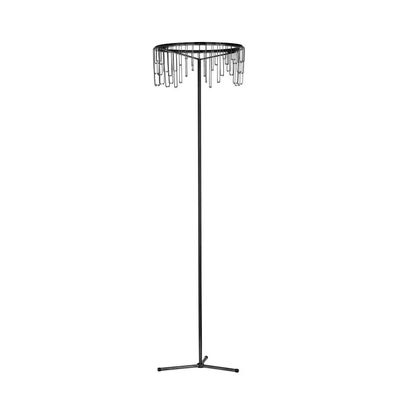 Wereldwijde Verzending Nova Luce Stellar - vloerlamp - Ø 40 x 140 cm - 17W dimbare LED incl. - zwart chroom