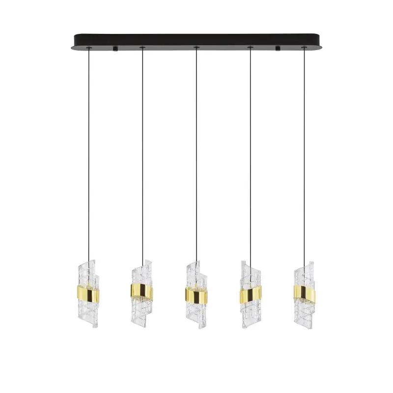 Nova Luce Seneca - hanglamp - 83 x 150 x 7,5 cm - 41W LED incl. - goud en zwart Nieuw Model