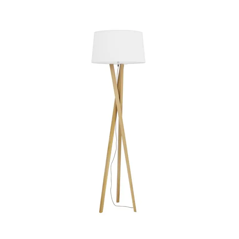 Nova Luce Salino - staanlamp - Ø 50 x 160 cm - lichtbruin en wit Seizoensaanbieding