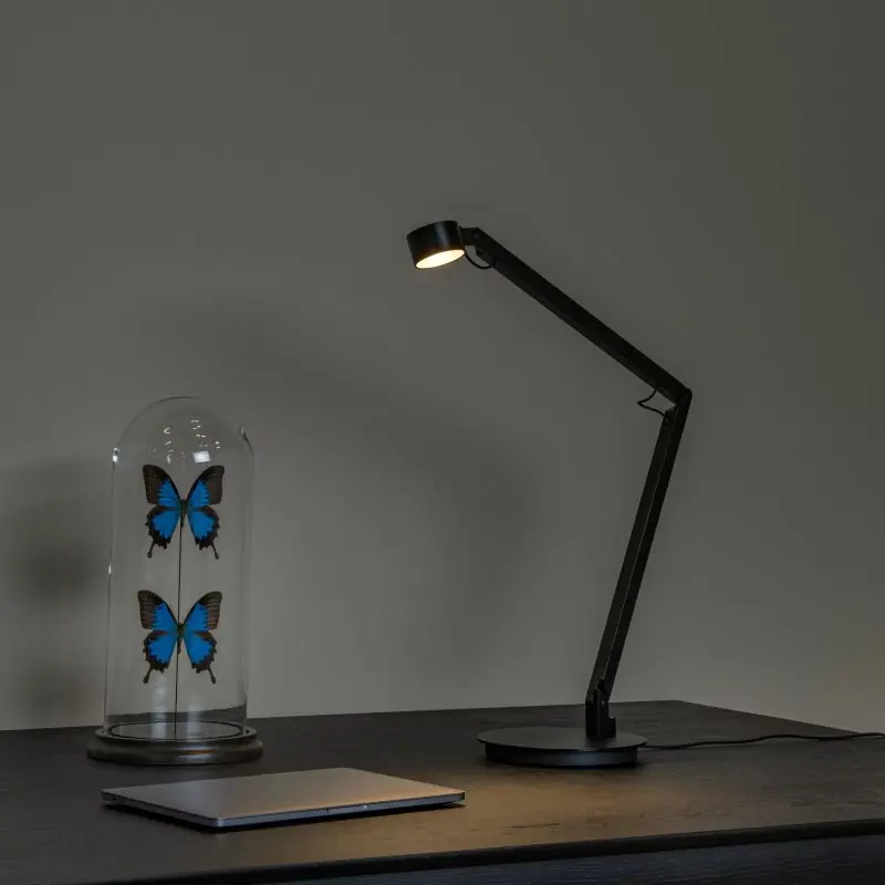 Lucide Ogden - tafellamp - 49 x 20 x 90 cm - 6W dimbare LED incl. - zwart Plaats Bestelling