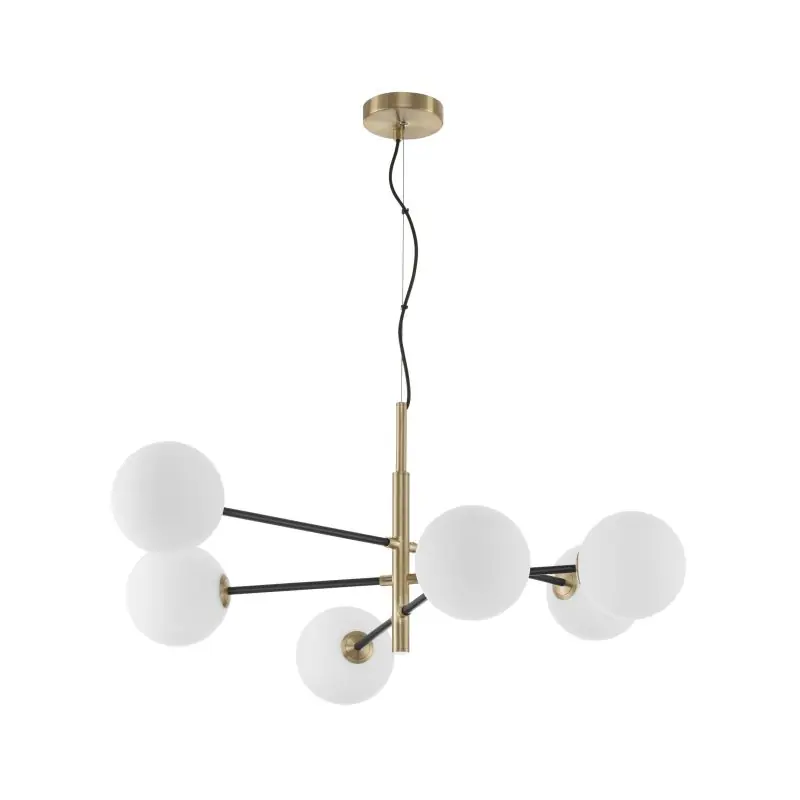 Nova Luce Vitra - hanglamp - 103 x 75 x 136 cm - satijn goud en zwart Professioneel