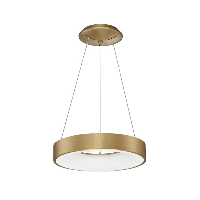 Shop Nu Nova Luce Rando Thin - hanglamp - Ø 38 x 120 cm - 30W dimbare LED incl. - geborsteld goud