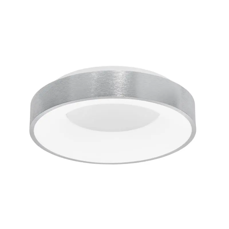 Nova Luce Rando Thin - plafondverlichting - Ø 38 x 9 cm - 30W dimbare LED incl. - geborsteld zilver Actieprijs
