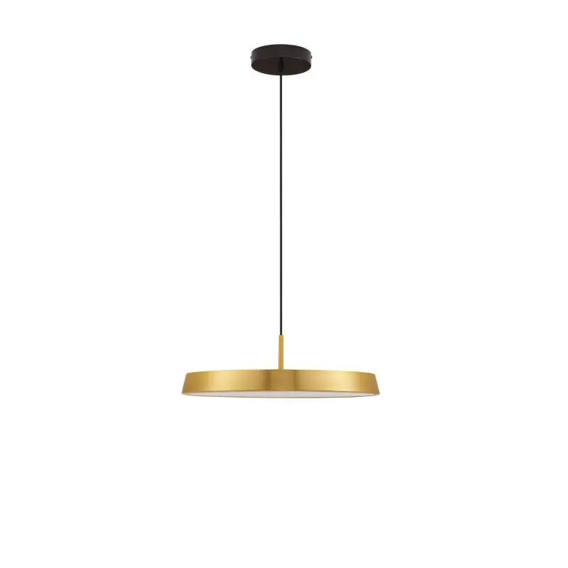 Weekendaanbieding Nova Luce Vetro - hanglamp - Ø 50 x 130 cm - 37W LED incl. - satijn goud en zwart