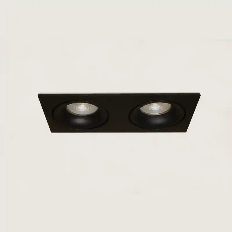 Gratis Retour Artdelight Alice - inbouwspot - 183,5 x 90 mm, 2 x Ø 80 mm inbouwmaat - zwart