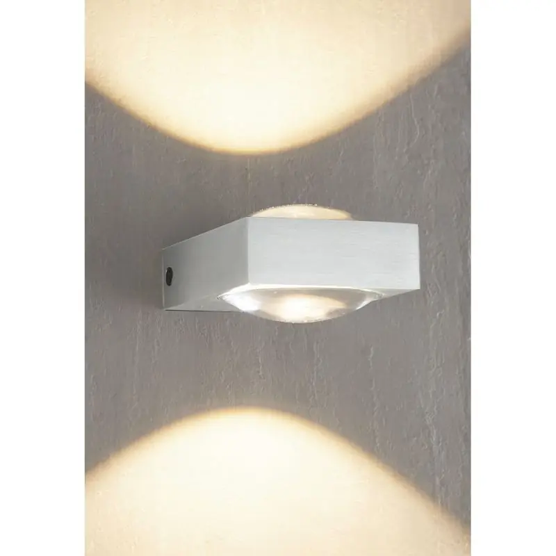 Artdelight Jena - wandverlichting - 9,5 x 7 x 3,5 cm - 2 x 3W dimbare LED incl. - aluminium Direct Beschikbaar
