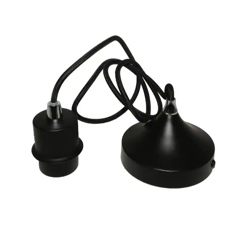 Artdelight Iron - hanglamp - Ø12 x 120 cm - zwart Koop Online