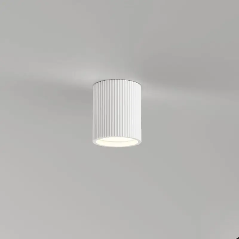 Nieuwe Collectie Artdelight Toulouse - plafondlamp - Ø 11 x 13 cm - wit geribbeld