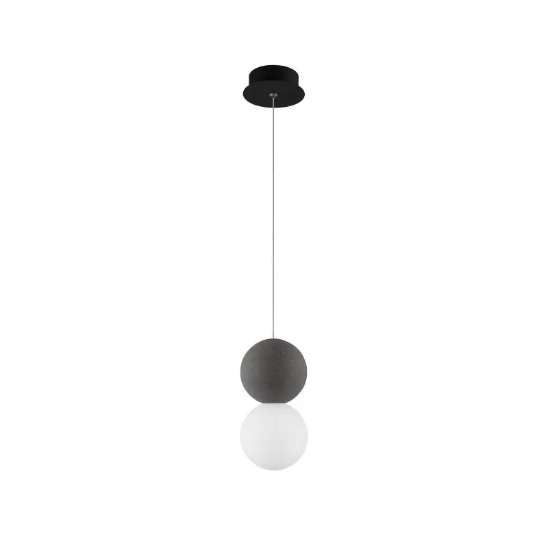 Premium Nova Luce Zero - hanglamp - Ø 10 x 120 cm - grijs