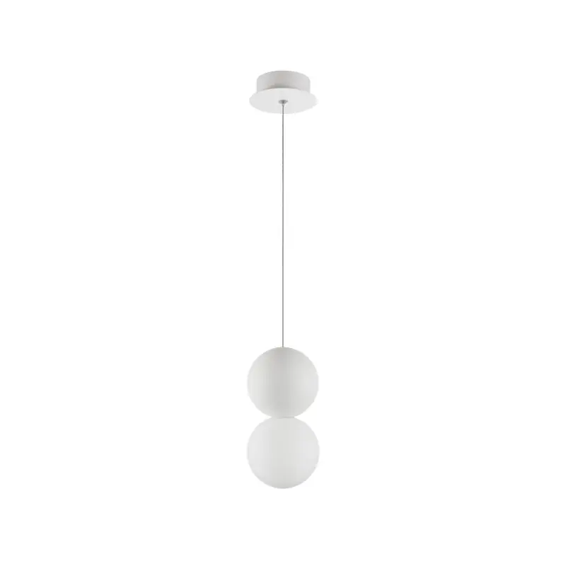 Nova Luce Zero - hanglamp - Ø 10 x 120 cm - wit Op = Op