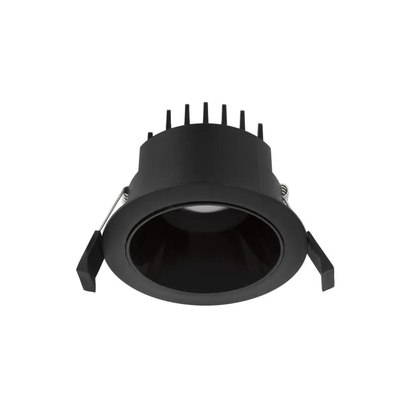 Tijdelijk Beschikbaar Nova Luce Carpo - inbouwspot - Ø 100 mm, Ø 90 mm inbouwmaat - 10W LED incl. - zwart