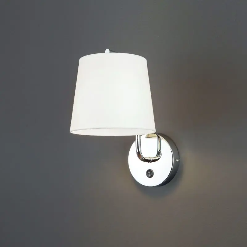 Maxlight Chicago - wandverlichting - 20 x 29 x 32 cm - chroom en wit Garantie Inbegrepen